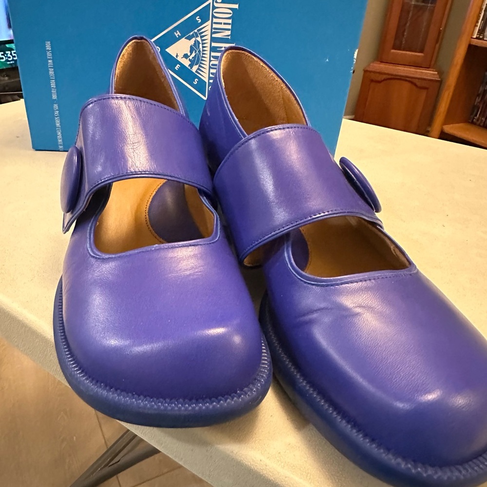 John Fluevog Vibrant Blue Loafers